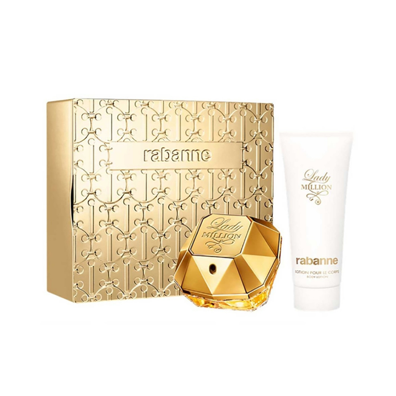 Paco Rabanne Lady Million Eau De Parfum 80ml + Body Lotion 100ml