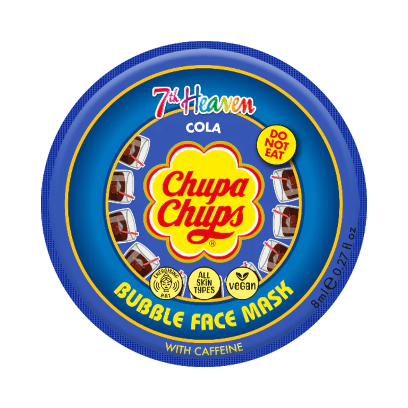 7th Heaven Chupa Chups Strawberry Cream Bubble Mask with Hyaluronic Acid - Plumps & Hydrates