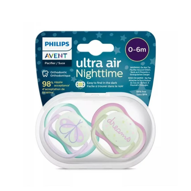 Philips Avent Ultra Air Nighttime Soother 0-6m