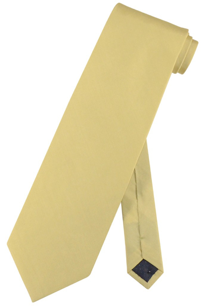100 Silk NeckTie Solid Yellow Green Color Mens Neck Tie