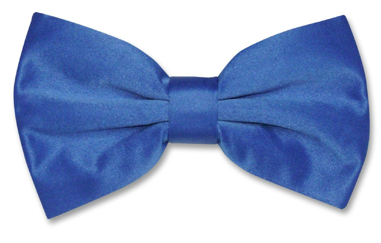 Vesuvio Napoli BowTie Solid Royal Blue Color Mens Bow Tie