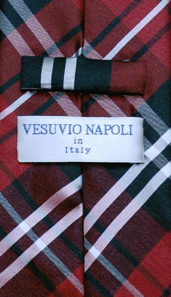 Vesuvio Napoli In Italy Men's Neck Tie W Handkerchief Red Zebra Print 60 In - Foto 9