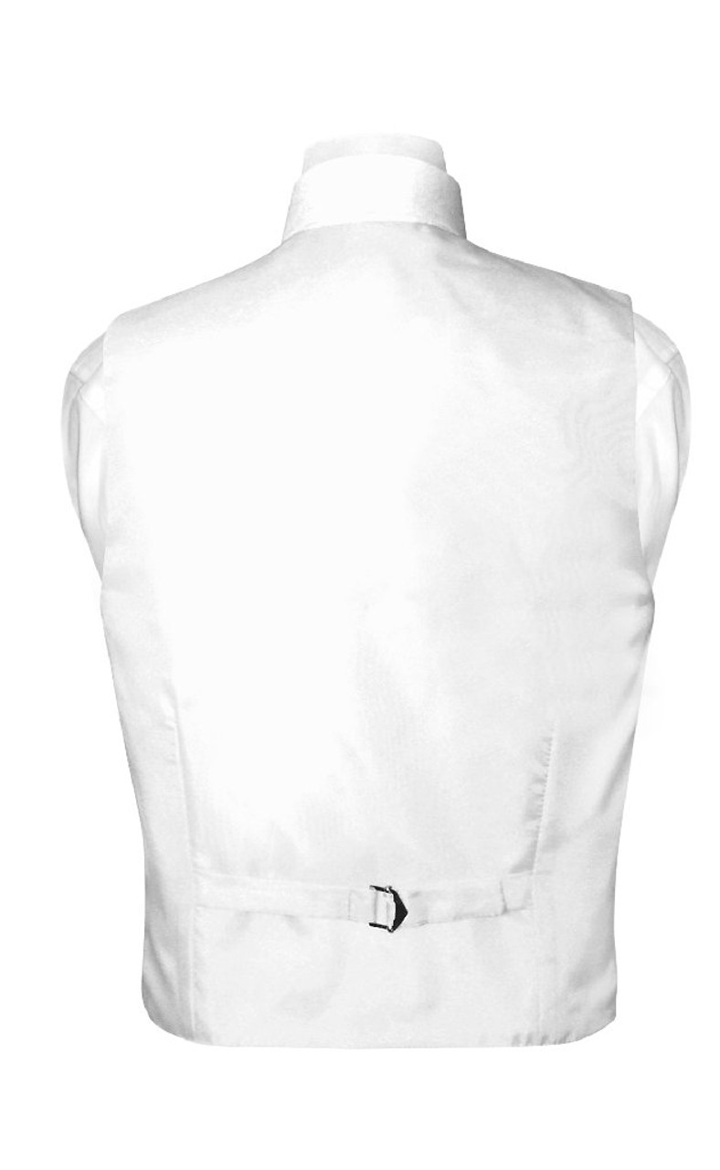 Boys Dress Vest Bow Tie Solid White Color BowTie Set
