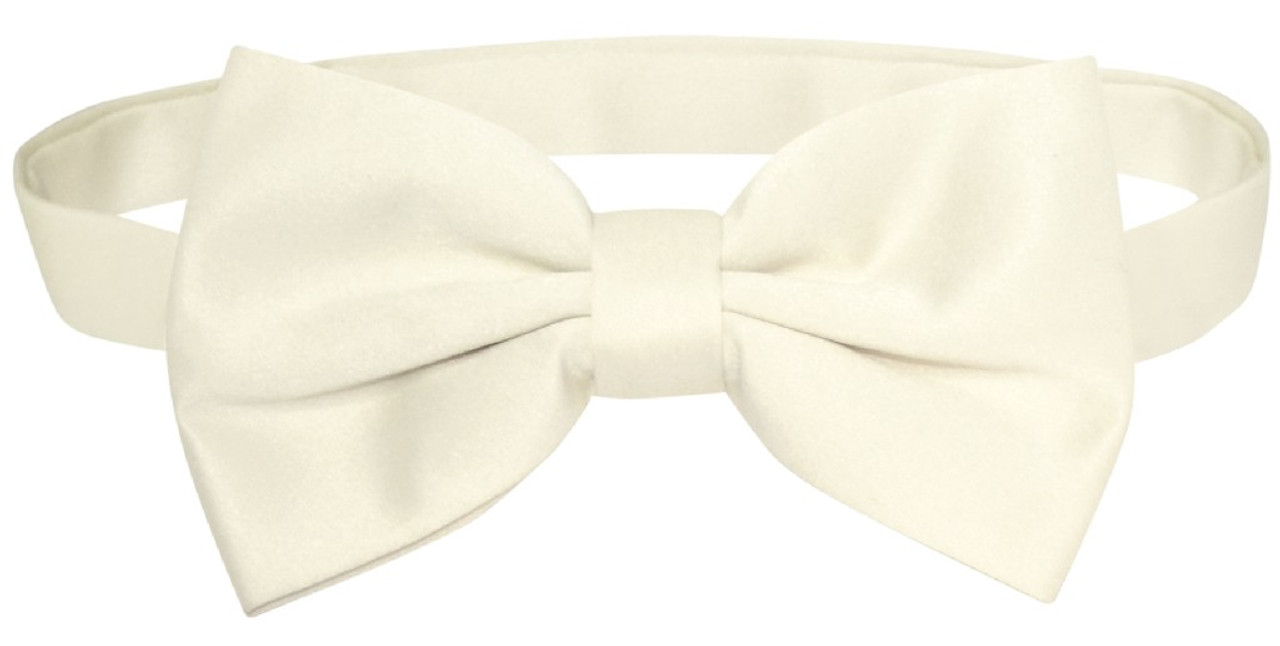 cream colored bow tie