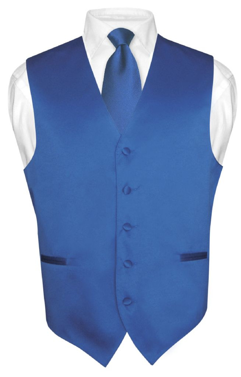 mens blue dress vest