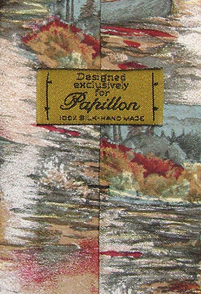 Patterned silk tie Ties, papillon main image 0