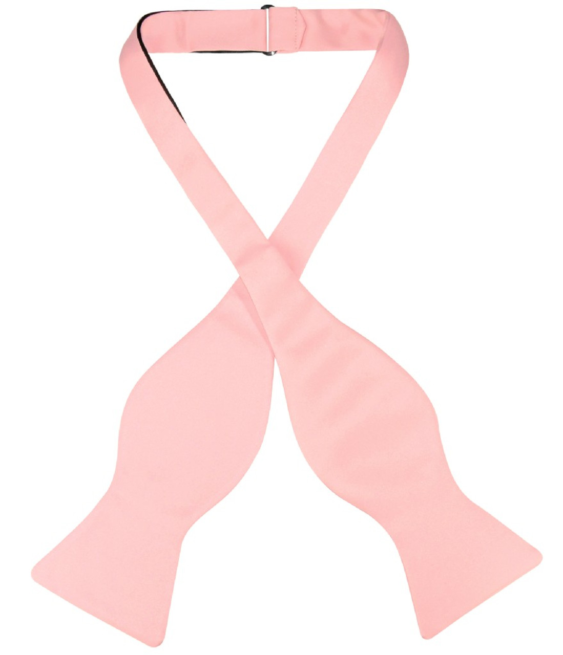 Vesuvio Napoli Self Tie Bow Tie Solid Dusty Pink Color Mens BowTie