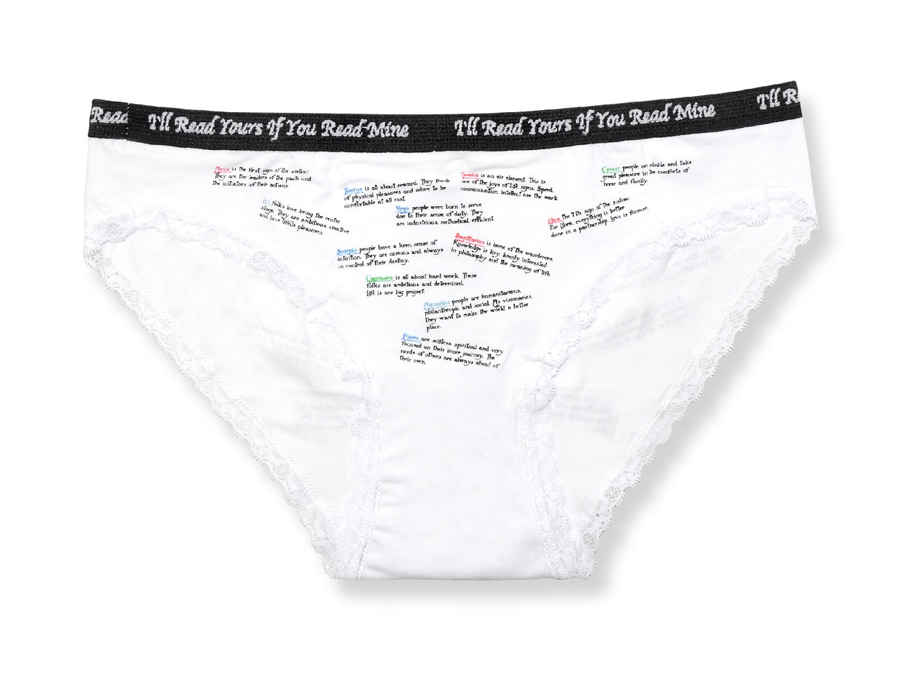 True Affair Womens Cotton Bikini Panty Horoscope Signs Underwear