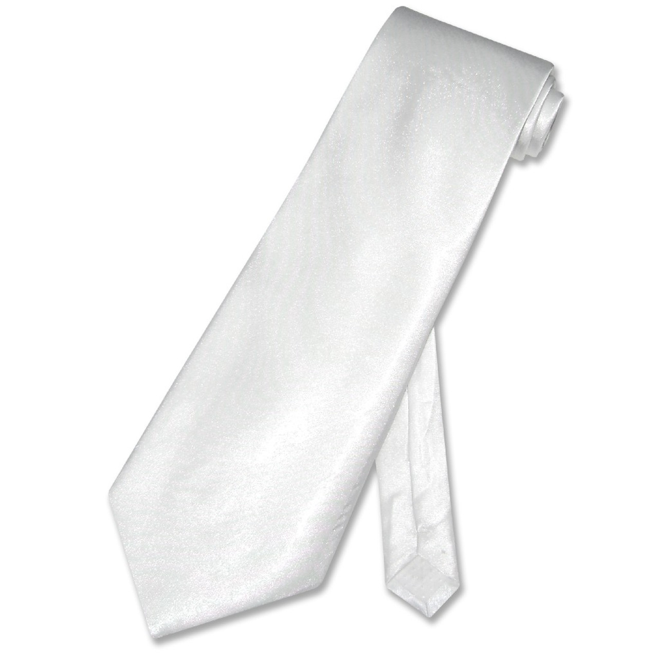 Solid White Tie | Mens Covona Solid White Color Necktie