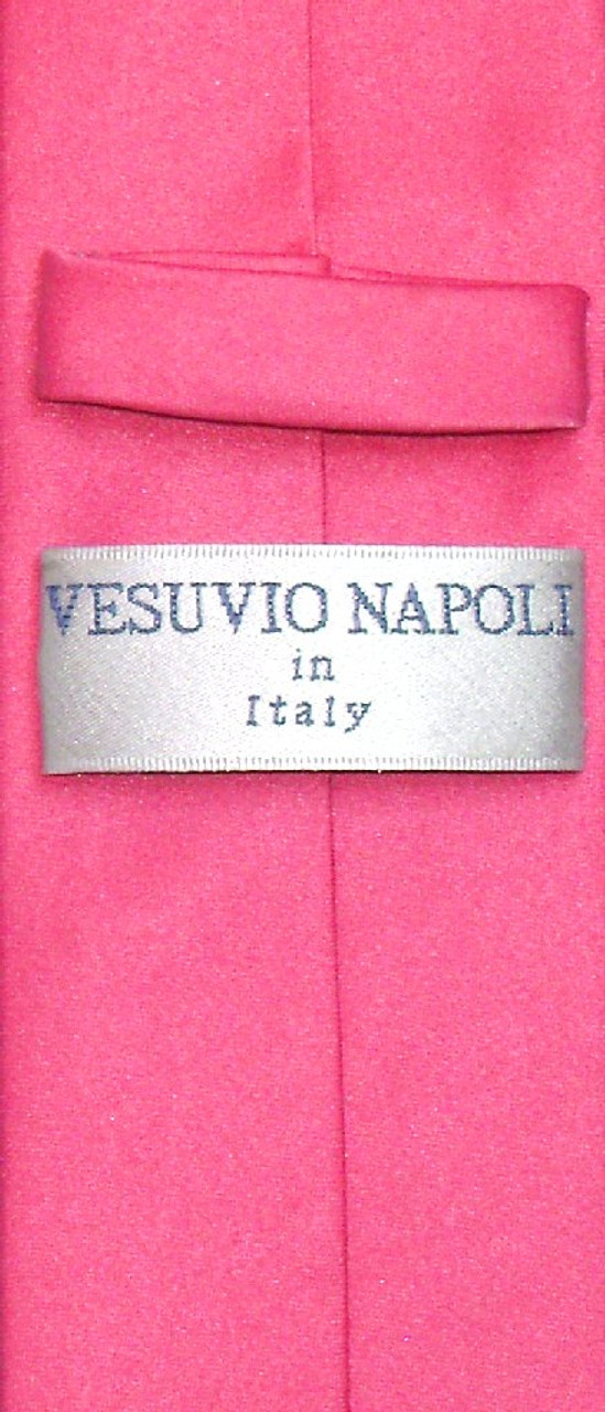 Vesuvio Napoli Narrow NeckTie Skinny Hot Pink Fuchsia Mens Neck Tie