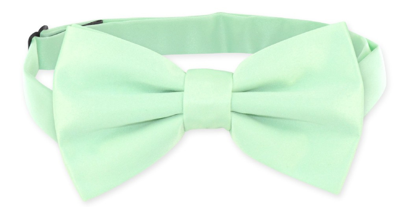 Laurel Green Color BowTie | Mens Pre-Tied Solid Color Bow Tie