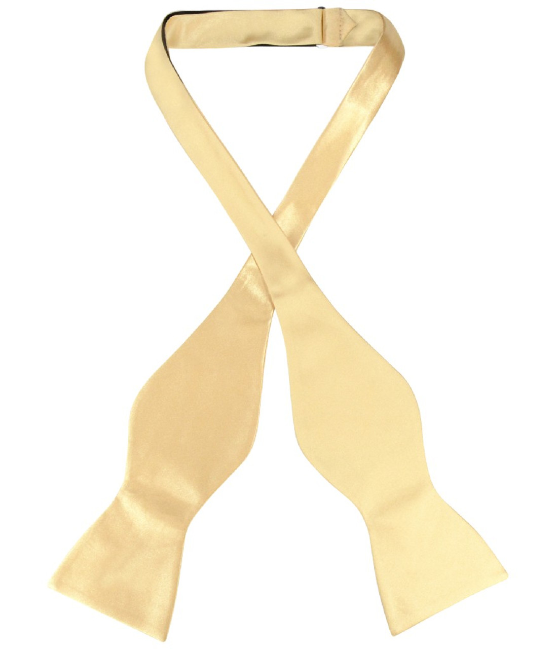 Biagio SELF TIE Bow Tie Solid GOLD Color Mens BowTie