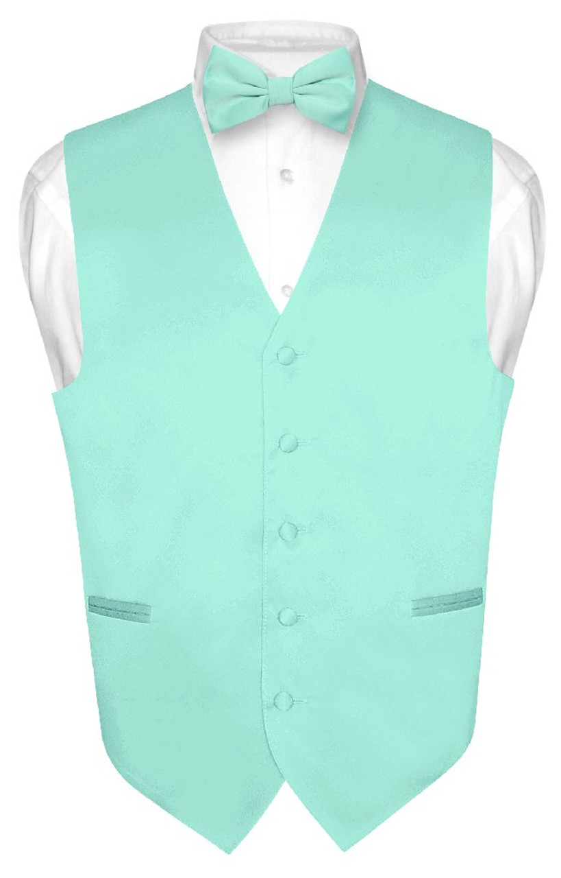 BowTie Solid Aqua Green Color Bow Tie Set