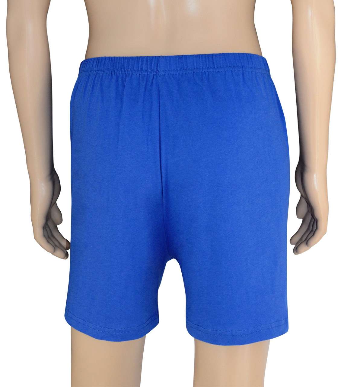 Blue Printed Cotton Boxer Shorts, Size: Medium