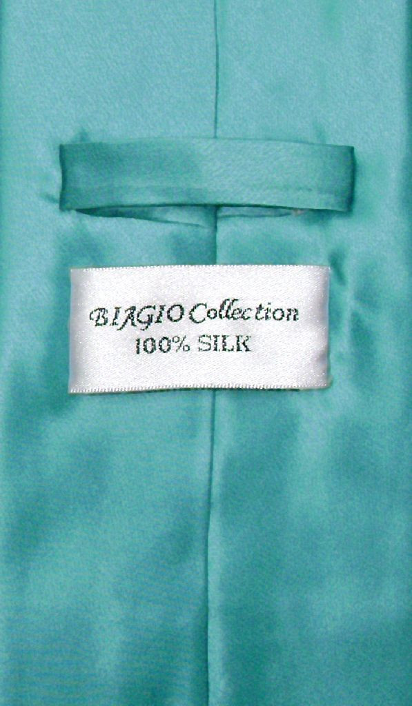 Biagio 100% Silk Necktie Set – Burgundy Solid Color Tie & Pocket Square, Men's Formal Tie Handkerchief - View #4