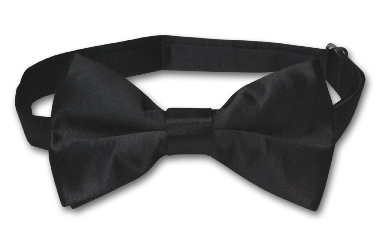 Silk Black BowTie | Biagio Bamboo Solid Color Mens Bow Tie
