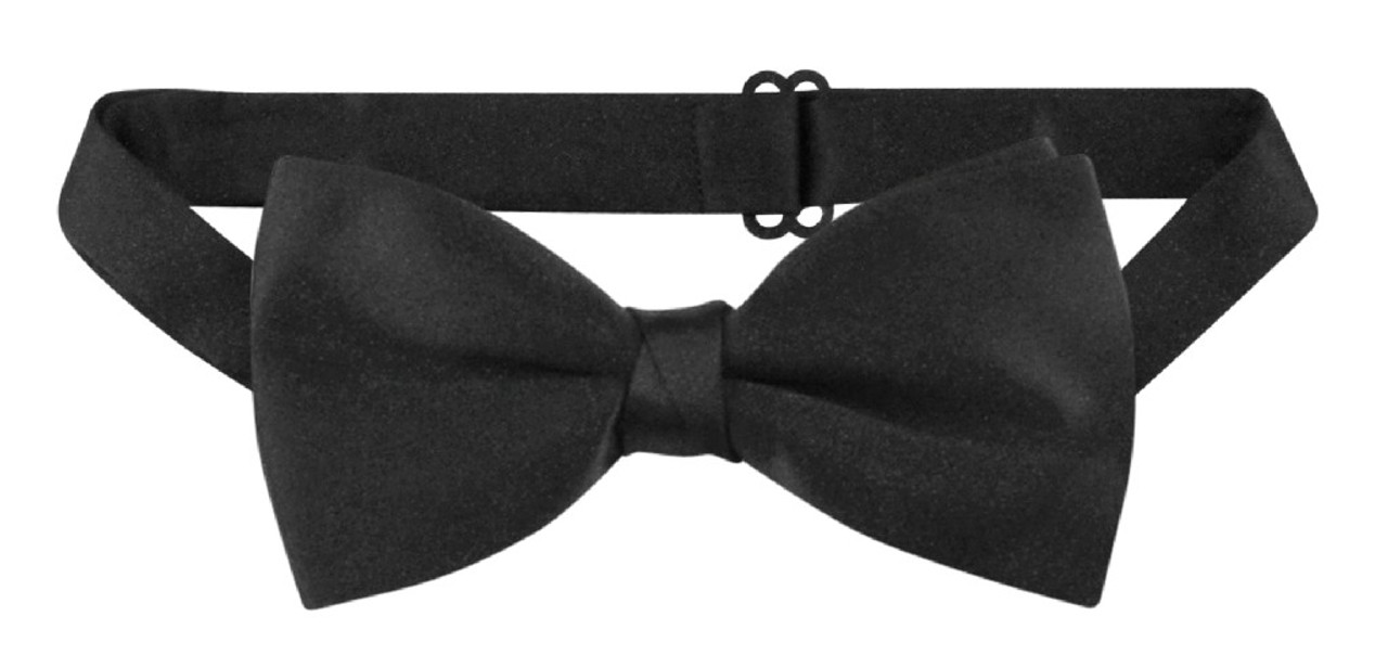 BowTie Solid Black Color Mens Bow Tie Tuxedo or Suit