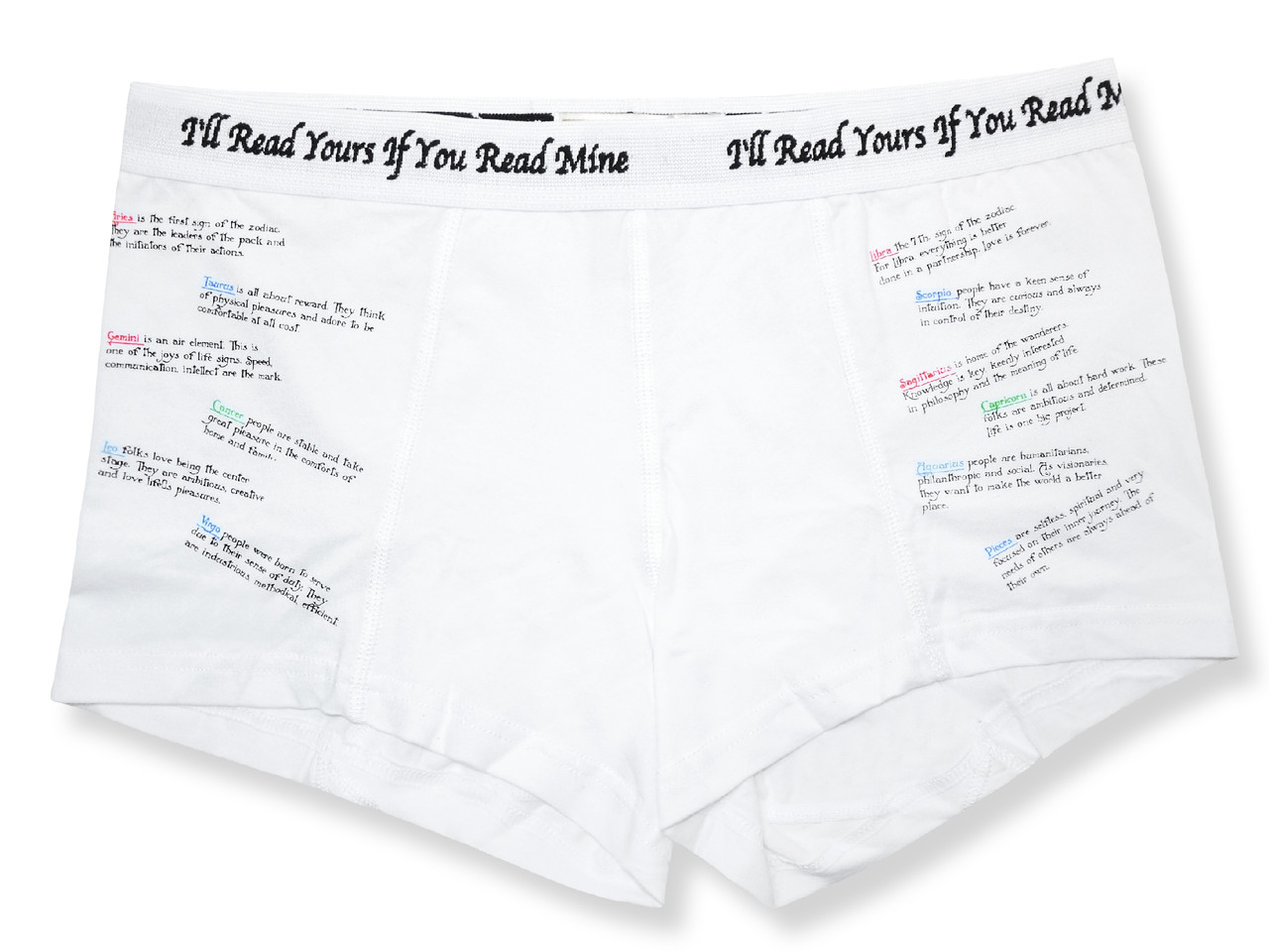 True Affair Mens Cotton Boxer Briefs Horoscope Signs Underwear