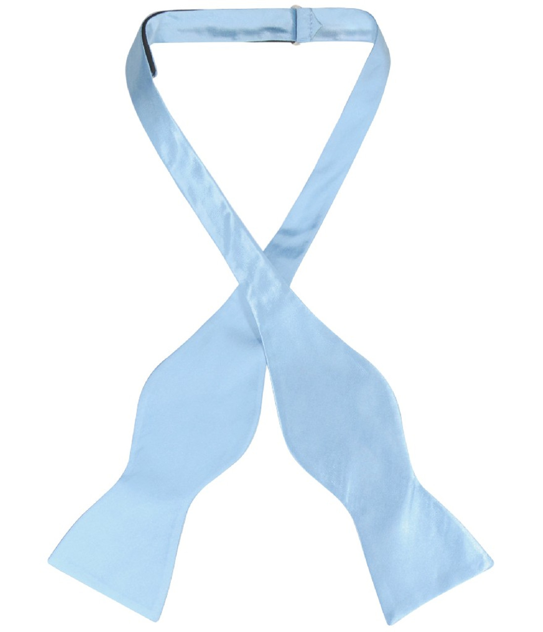 Biagio Self Tie Bow Tie Solid Baby Blue Color Mens BowTie