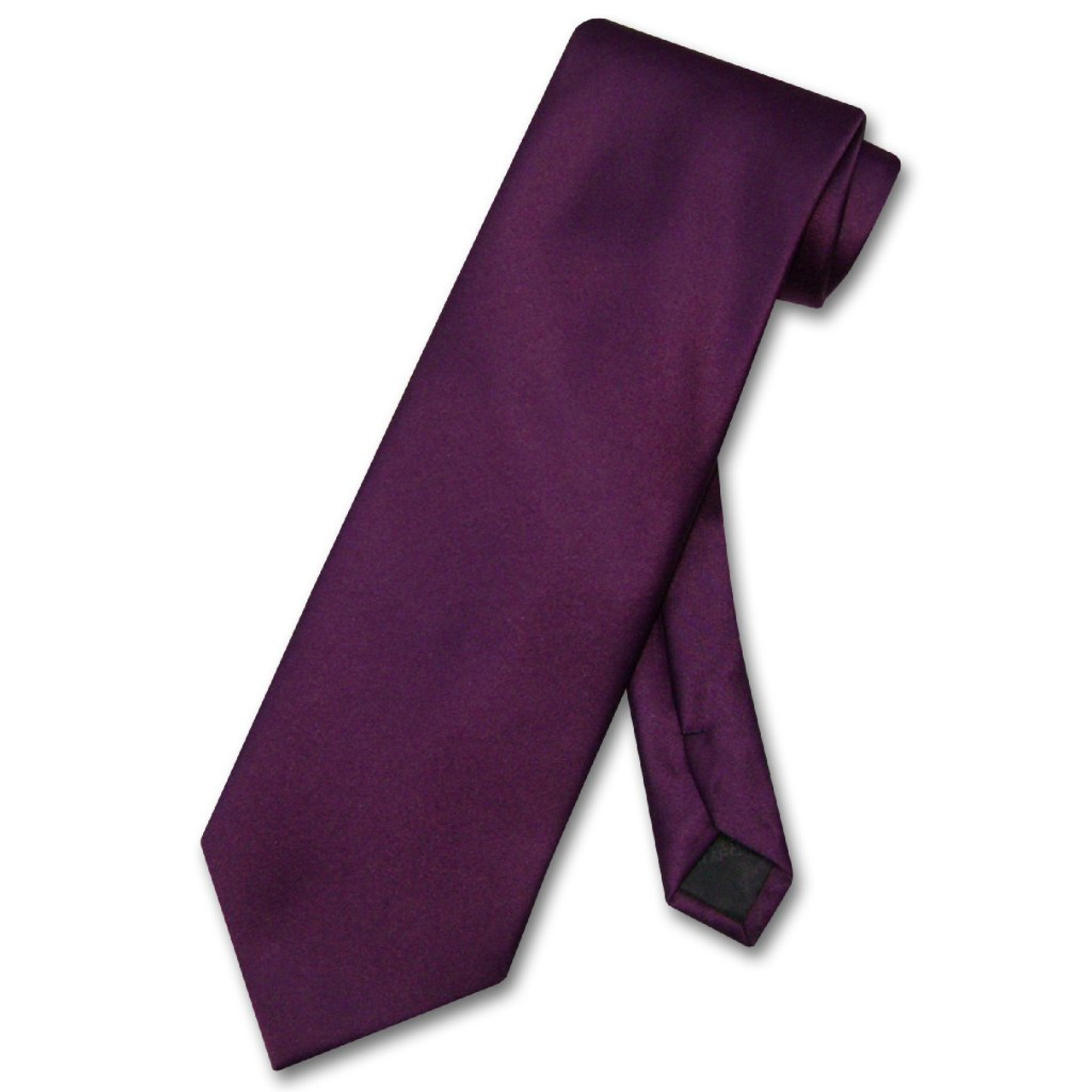 Eggplant Purple Mens NeckTie | Vesuvio Napoli Solid Color Neck Tie