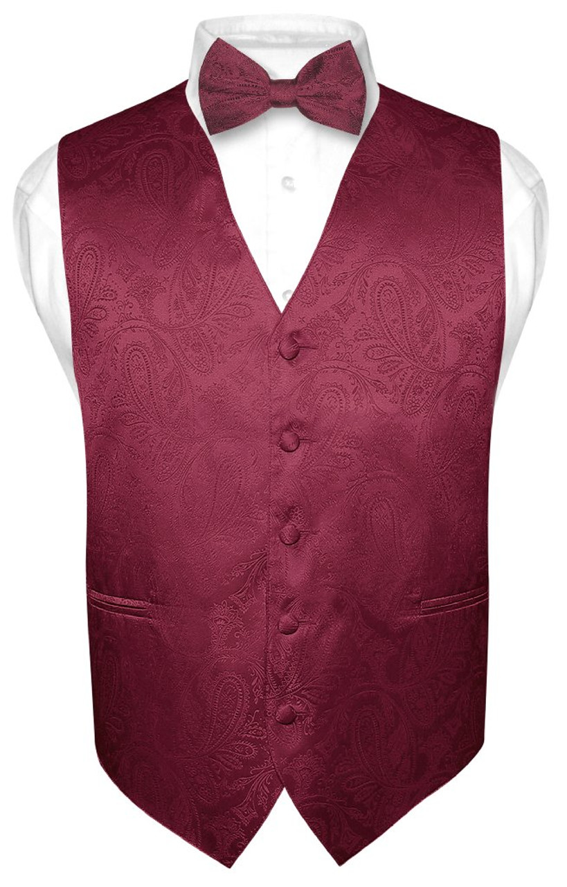 Burgundy Vest And Bow Tie Cheap Sale | bellvalefarms.com