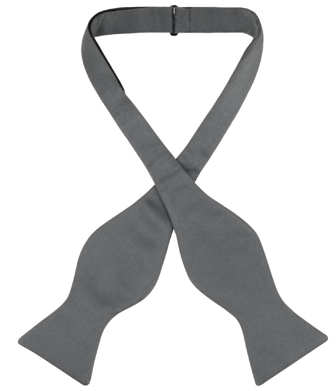 Vesuvio Napoli Self Tie Bow Tie Charcoal Gray Mens Grey BowTie