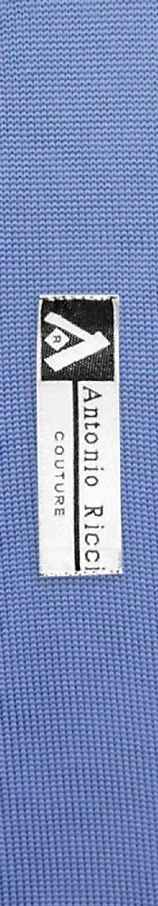 Cadet Blue Knitted Mens NeckTie | Antonio Ricci Knit Mens Neck Tie