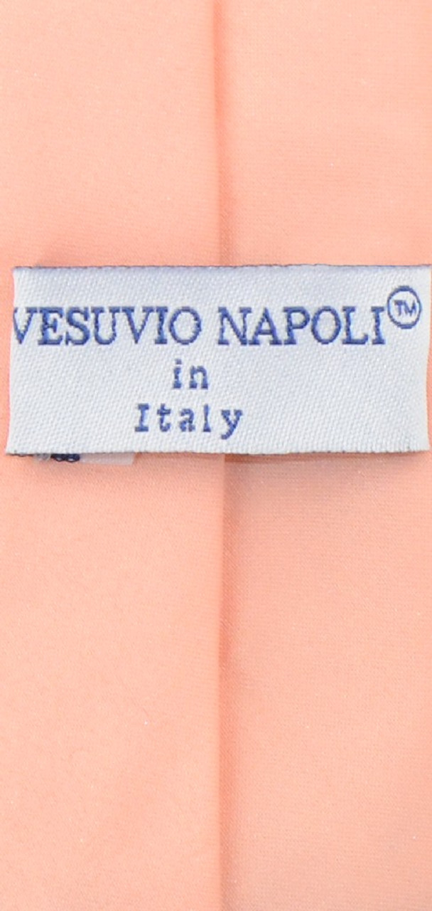 Vesuvio Napoli Narrow NeckTie Skinny Peach Color Mens Thin Neck Tie