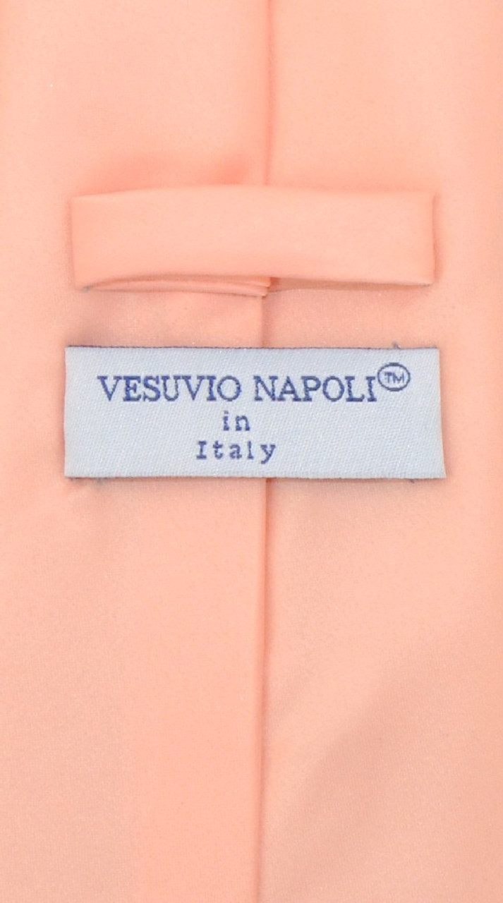 Peach Color Mens NeckTie | Vesuvio Napoli Solid Color Neck Tie