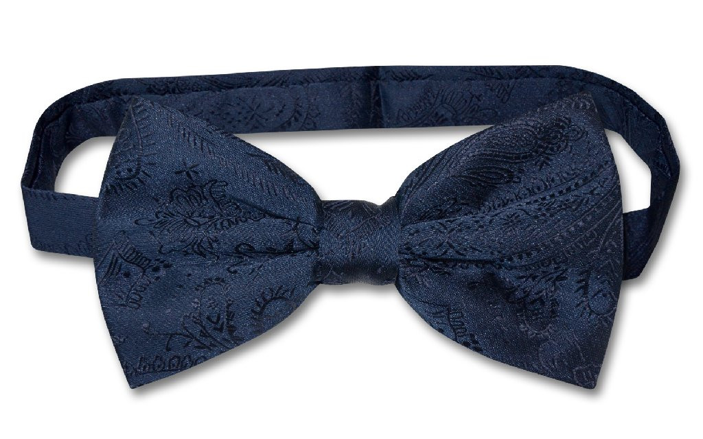 thumbnail image 2 of Vesuvio Napoli BowTie Solid Cream Color Mens Bow Tie & Handkerchief At 2 of 10