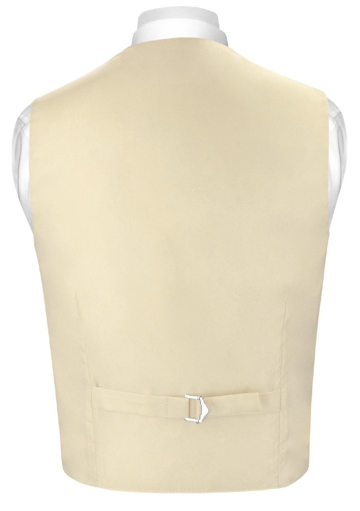 Boys Dress Vest Neck Tie Solid Light Brown Vest and NeckTie Set