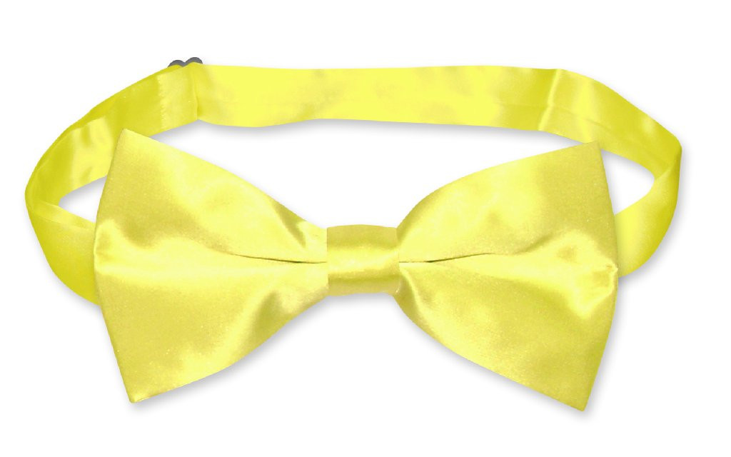 BIAGIO SILK Bow Tie In Solid Gold – Classic Pre-Tied Bow Tie For Men’s Tuxedo Or Suit