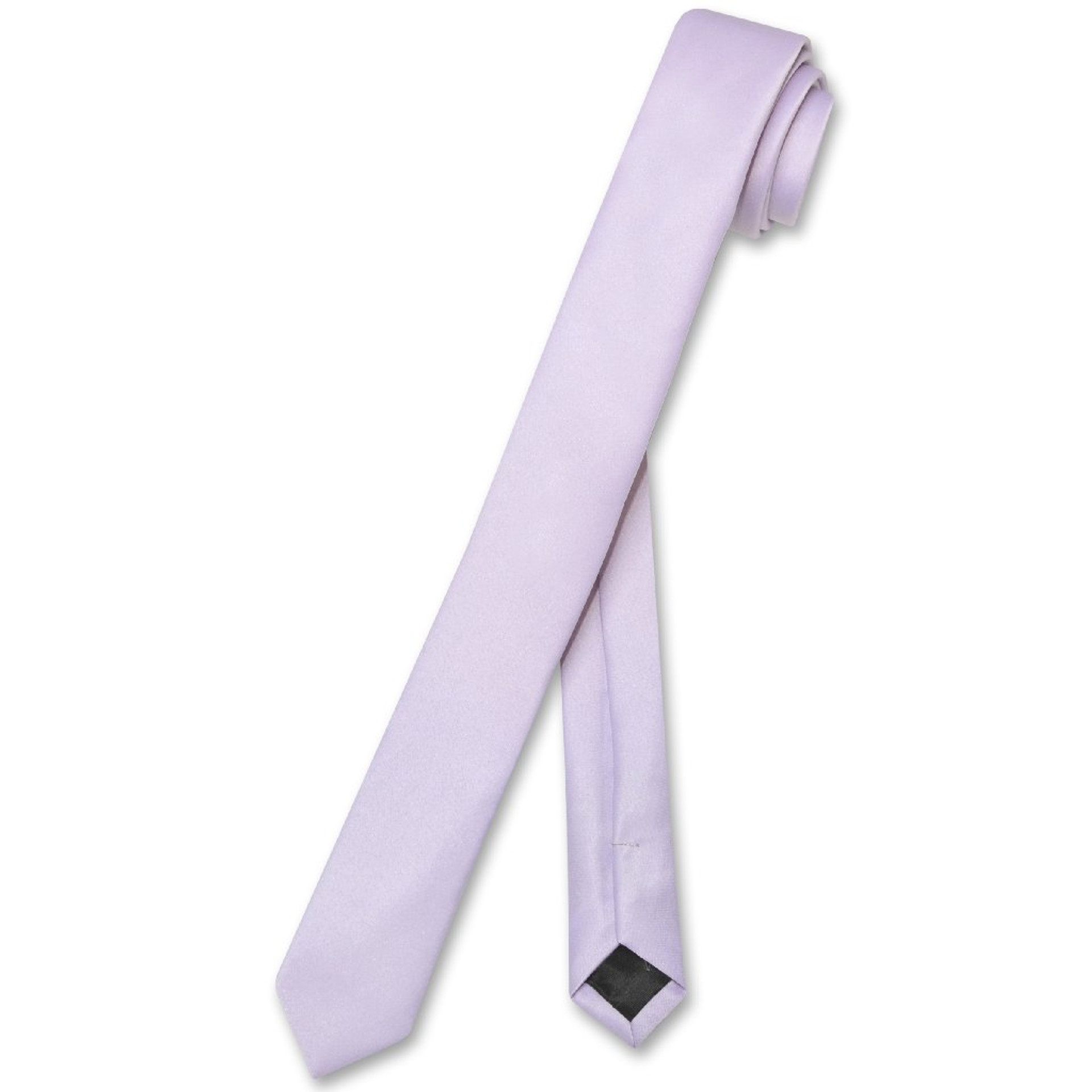 Vesuvio Napoli Narrow NeckTie Extra Skinny Lavender Purple Mens Tie