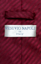 Vesuvio Napoli NeckTie BURGUNDY Striped Vertical Stripes Design Men's Neck Tie