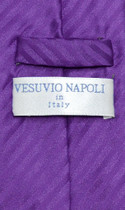 Vesuvio Napoli NeckTie PURPLE Striped Vertical Stripes Design Men's Neck Tie