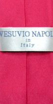 Vesuvio Napoli Boy's CLIP-ON NeckTie Solid HOT PINK FUCHSIA Color Youth Neck Tie