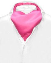 Hot Pink Fuchsia Cravat Tie | Vesuvio Napoli Mens Solid Color Ascot