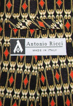 Antonio Ricci SILK NeckTie Made in ITALY Geometric Design Men's Neck Tie #5831-1