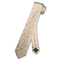 Narrow NeckTie Skinny Light Brown DESIGN Color Mens Neck Tie