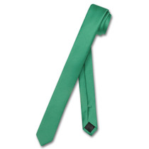 Vesuvio Napoli Narrow NeckTie Extra Skinny Emerald Green Mens Neck Tie