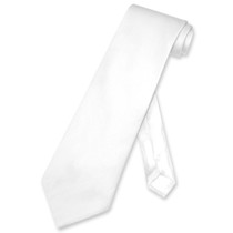 White Vest | White NeckTie | Silk Solid White Color Vest Neck Tie Set