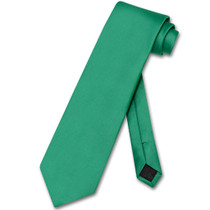 Emerald Green Mens NeckTie | Vesuvio Napoli Solid Color Neck Tie