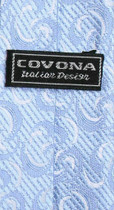 Covona Narrow NeckTie Skinny BABY BLUE DESIGN Color Men's Thin 2.5" Neck Tie