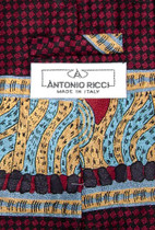 Antonio Ricci SILK NeckTie Made in ITALY Geometric Design Men's Neck Tie #3107-2