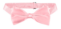 Pink Pretied Bow Tie | Mens Solid Pink Color Pre Tied Bow Tie