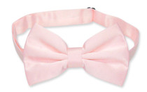 Mens Dress Vest & BowTie Solid Pink Color Bow Tie Set