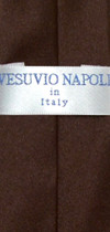 Vesuvio Napoli Boy's CLIP-ON NeckTie Solid CHOCOLATE BROWN Color Youth Neck Tie