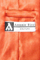 Antonio Ricci NeckTie Solid ORANGE Color Men's Neck Tie