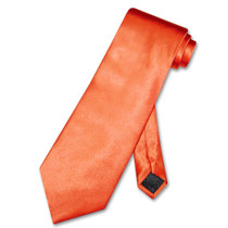 Orange Mens NeckTie | Antonio Ricci Solid Color Mens Neck Ties