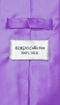 Biagio 100% SILK NeckTie EXTRA LONG Solid PURPLE Color Men's XL Neck Tie